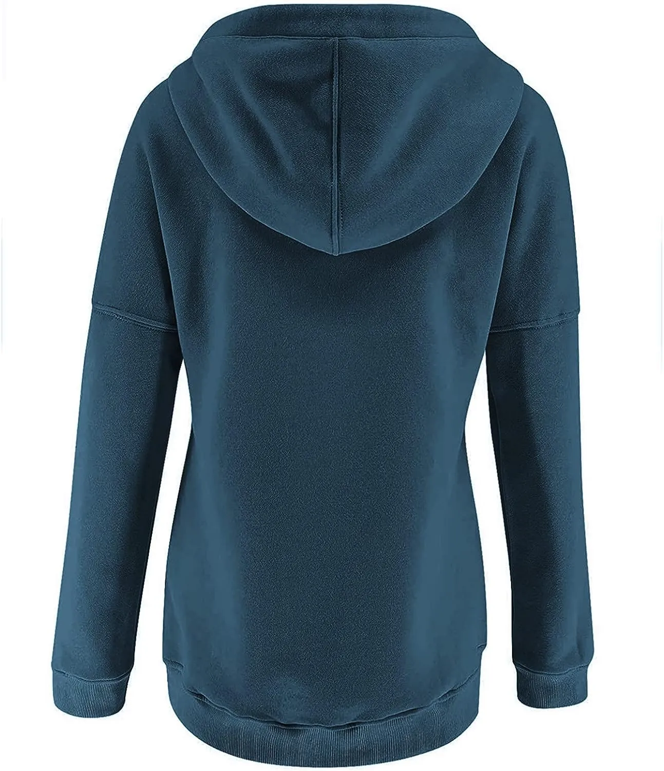 Womens Casual Hoodies Pullover Tops 2022 Fall Clothes Drawstring Long Sleeve Sweatshirts with Pocket