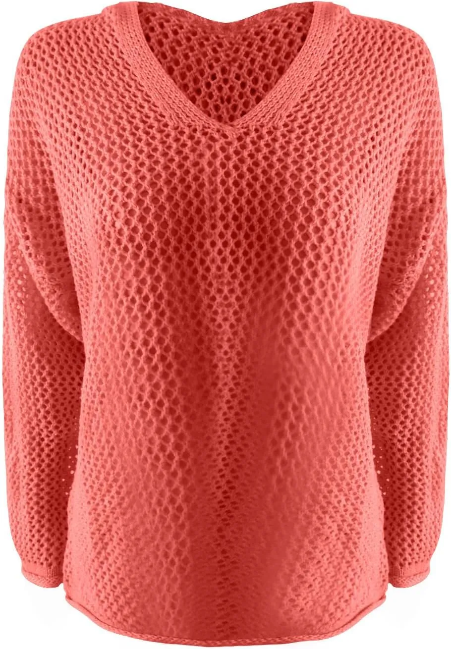 Womens Crochet Hoodie Sweater Top Loose Hooded Long Sleeve Shirt Spring Summer Beach Cover Up Hollow Knit Bathing Suit