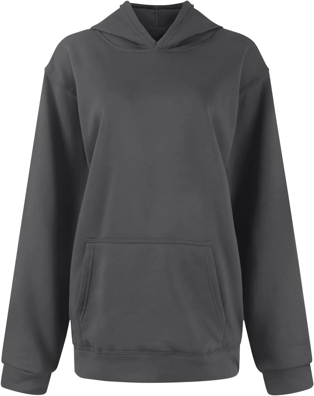 Women'S Fashion Hoodies & Sweatshirts 2024 Fall Drop Shoulder Pullover Sweaters Long Sleeve Tops With Pocket