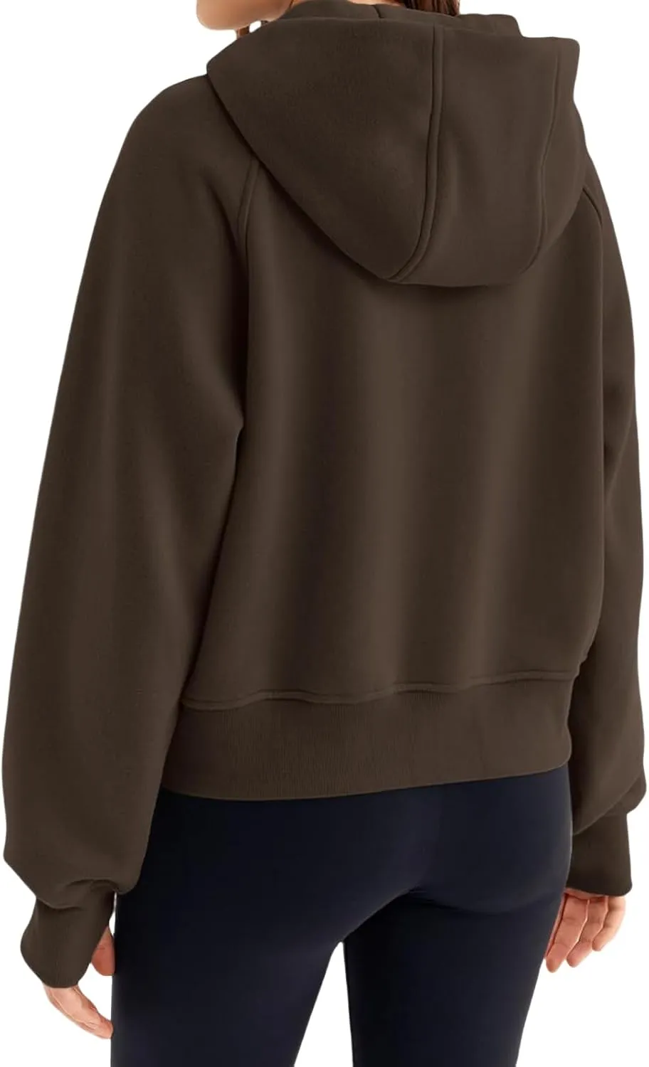 Women's Fleece Hoodies Zip Up Long Sleeve Oversized Sweatshirts Casual Solid Sweaters Fall Fashion Pullover Outfits