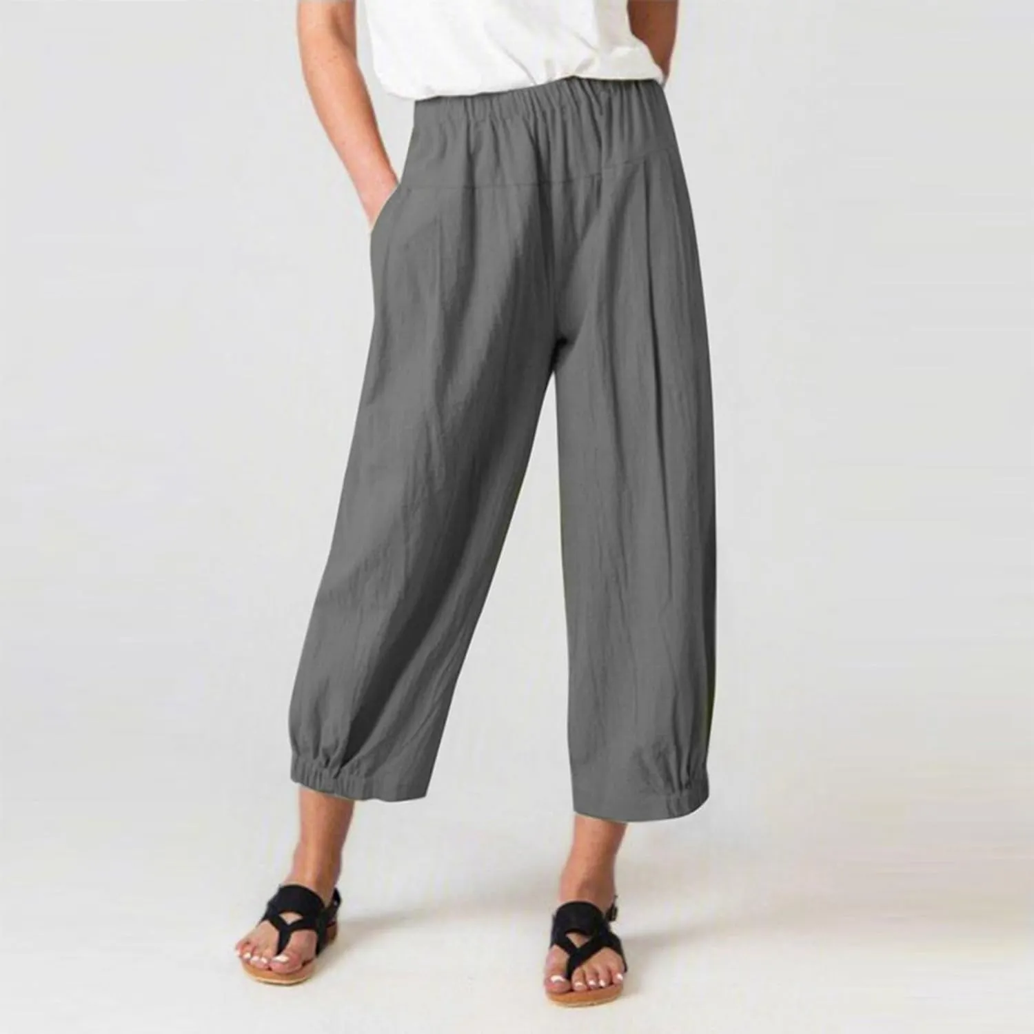 Women's Fleece Lined Hiking Pants Winter Button Vacation Leggings with Pockets Flare Leggings Wide Leg