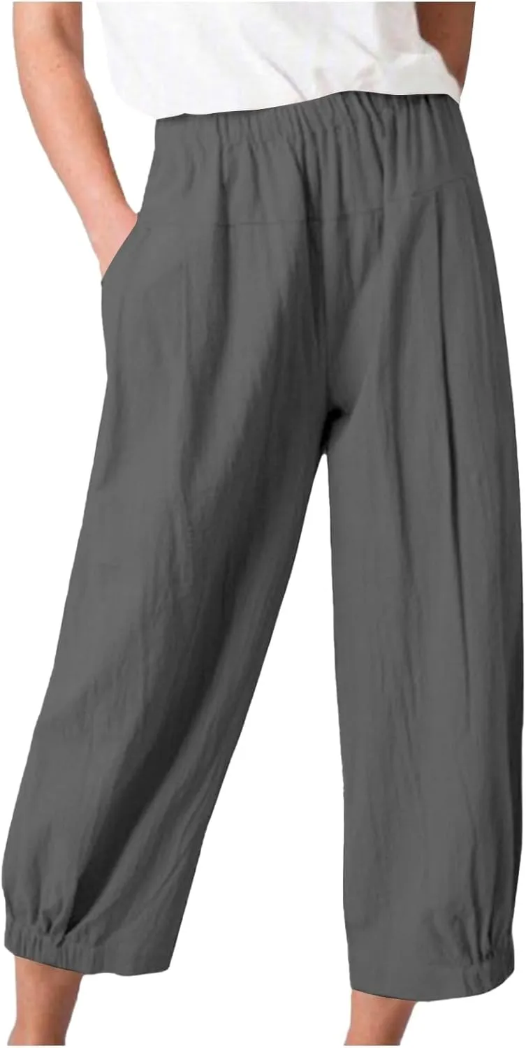 Women's Fleece Lined Hiking Pants Winter Button Vacation Leggings with Pockets Flare Leggings Wide Leg