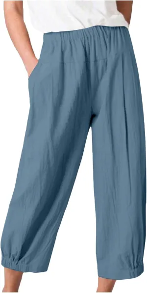 Women's Fleece Lined Hiking Pants Winter Button Vacation Leggings with Pockets Flare Leggings Wide Leg