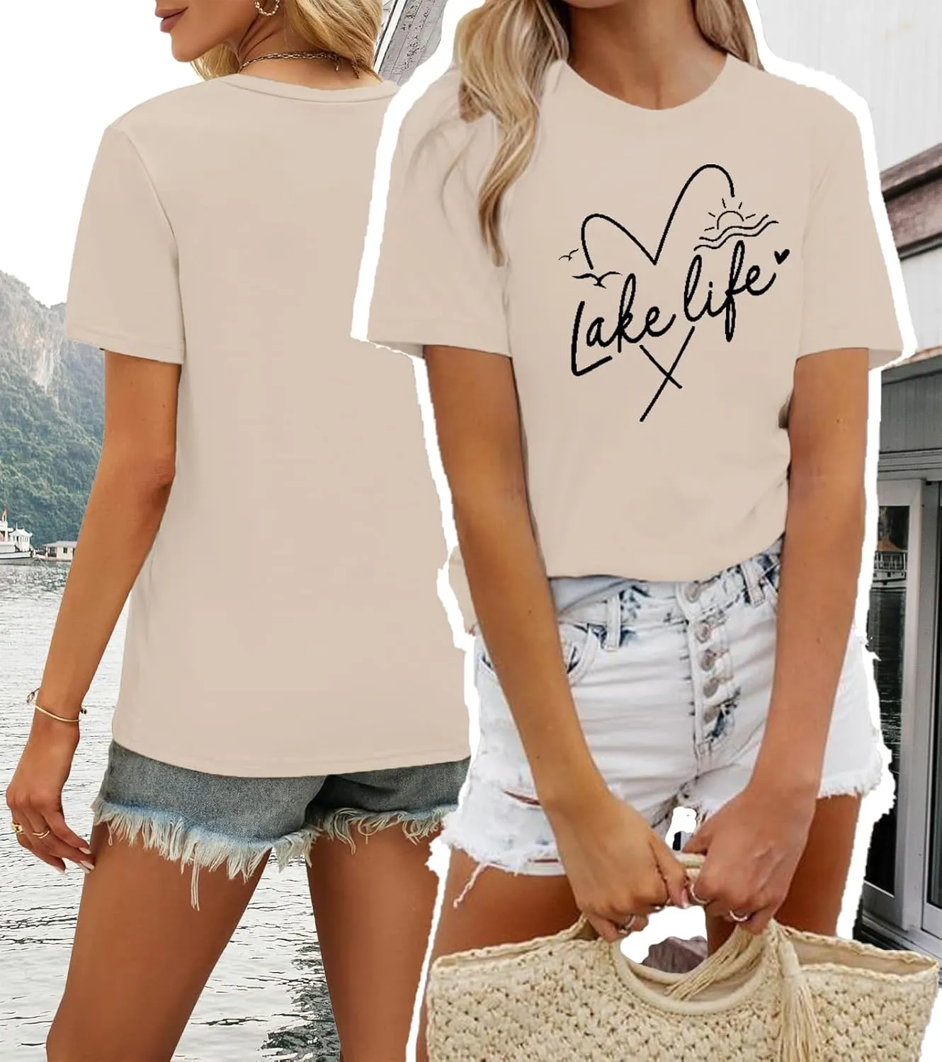 Womens Graphic Tees Funny Sayings Letter Print Casual Top Workout Basic Tunic Shirt