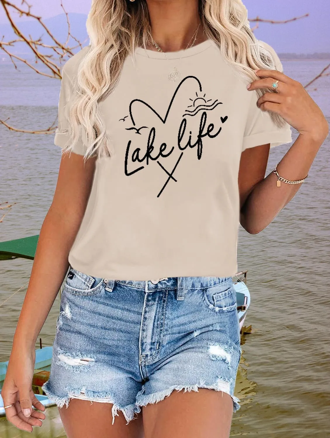 Womens Graphic Tees Funny Sayings Letter Print Casual Top Workout Basic Tunic Shirt