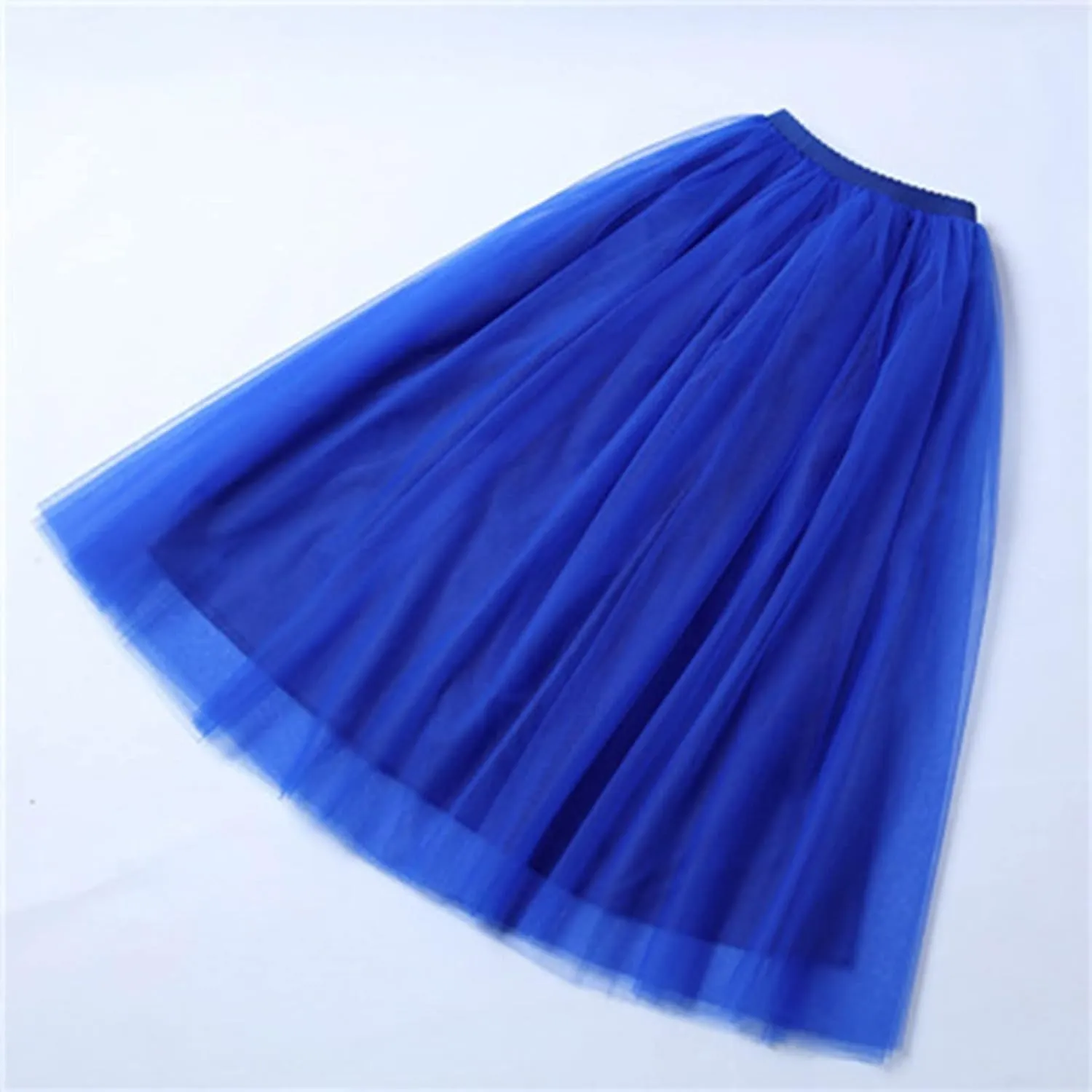 Women's High Waist Large Pleated Skirt Elastic Belt Mesh Skirt Tulle Skirt A Line Skirts for Girls Party Tutu Puffy Skirt