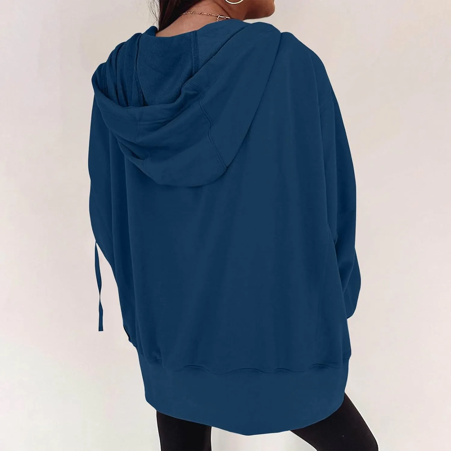 Womens Hoodies Oversized Sweatshirt Loose Casual Long Sleeve Zip Up Fall Outfits Fashion Jackets Outwear with Pockets