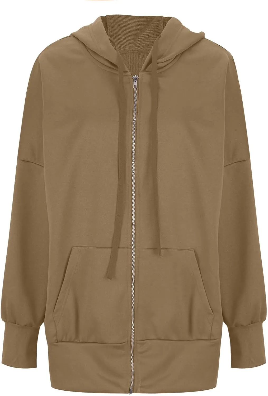 Womens Hoodies Oversized Sweatshirt Loose Casual Long Sleeve Zip Up Fall Outfits Fashion Jackets Outwear with Pockets