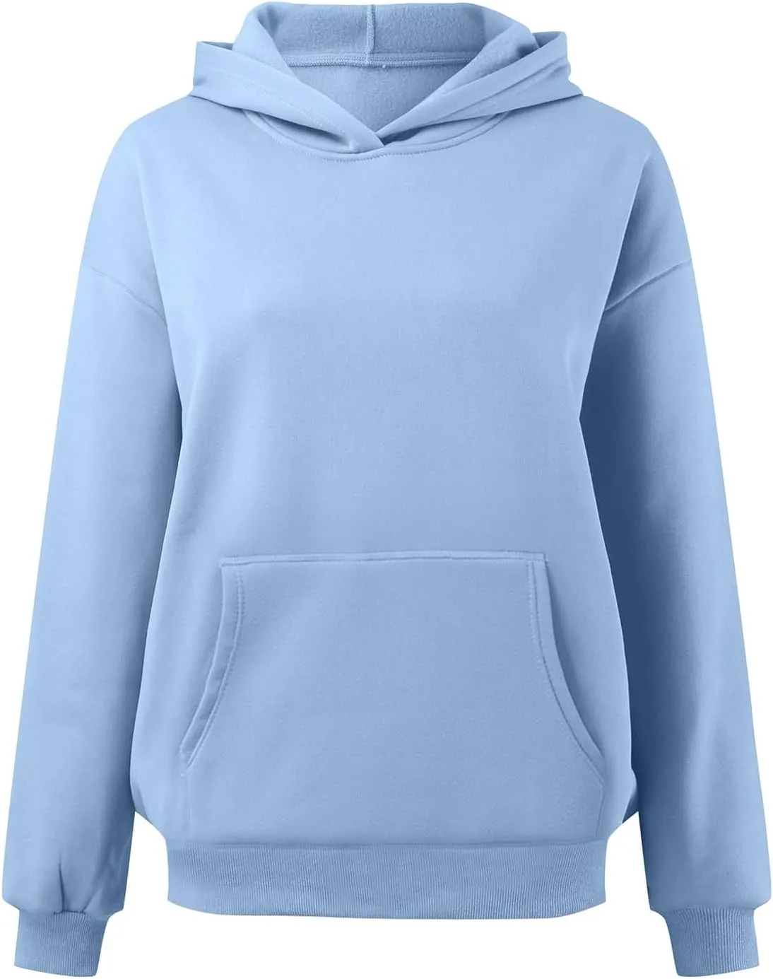 Womens Hoodies Oversized Sweatshirts Pullover Fleece Sweaters Long Sleeve With Pockets Winter Fall Outfits Y2k Clothes