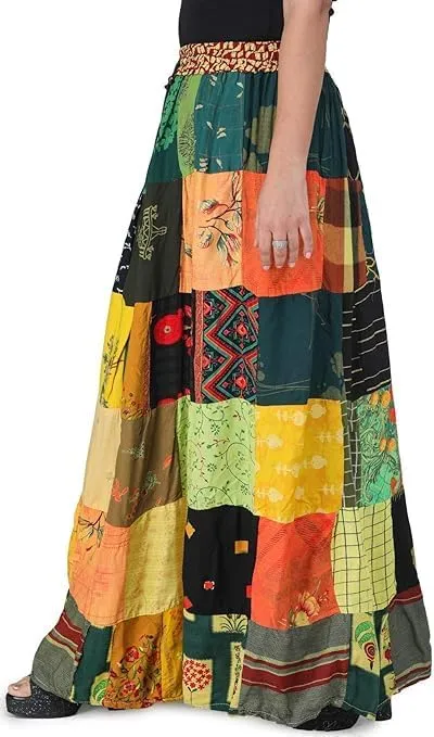 Women's Indian Cotton Wrap Skirts Boho Long Skirt Handmade Wrap Skirt