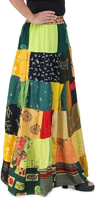 Women's Indian Cotton Wrap Skirts Boho Long Skirt Handmade Wrap Skirt