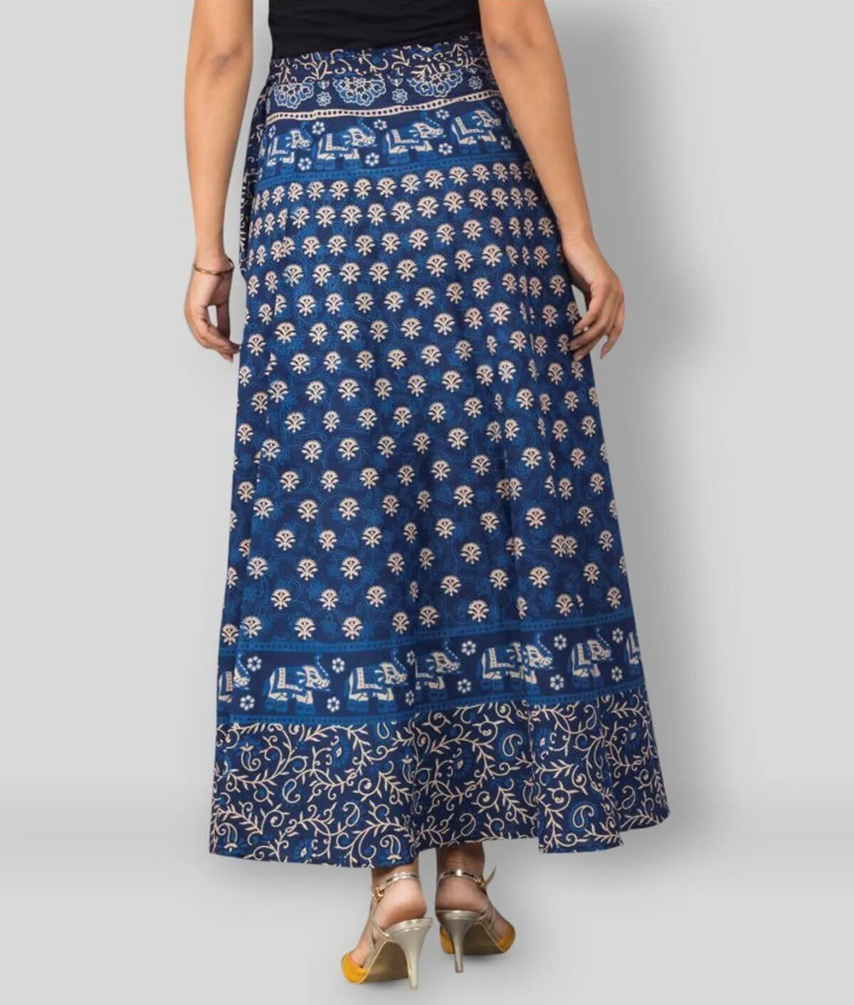 Women's Indian Cotton Wrap Skirts Boho Long Skirt Handmade Wrap Skirt