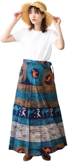 Women's Indian Cotton Wrap Skirts Boho Long Skirt Handmade Wrap Skirt