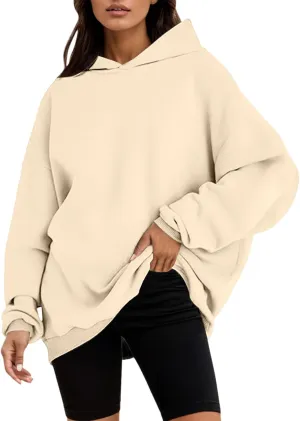 Womens Oversized Hoodies Sweatshirts Fleece Hooded Pullover Tops Sweaters Casual Loose Comfy Fall Fashion Outfits Clothes