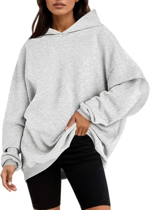 Womens Oversized Hoodies Sweatshirts Fleece Hooded Pullover Tops Sweaters Casual Loose Comfy Fall Fashion Outfits Clothes