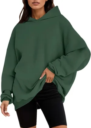 Womens Oversized Hoodies Sweatshirts Fleece Hooded Pullover Tops Sweaters Casual Loose Comfy Fall Fashion Outfits Clothes