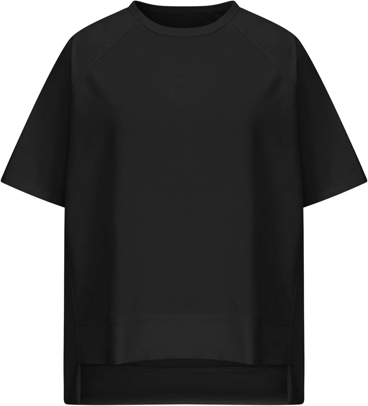 Women's Oversized Shirts Short Sleeves Crewneck Plus Size Loose Casual T-Shirt Pullover Sweatshirt Blouses Tops