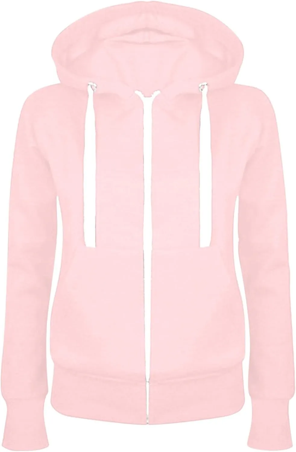 Women's Oversized Zip Up Hoodie Lightweight Thin Long Sleeve Hooded Sweatshirt with Pockets Solid Drawstring Coats