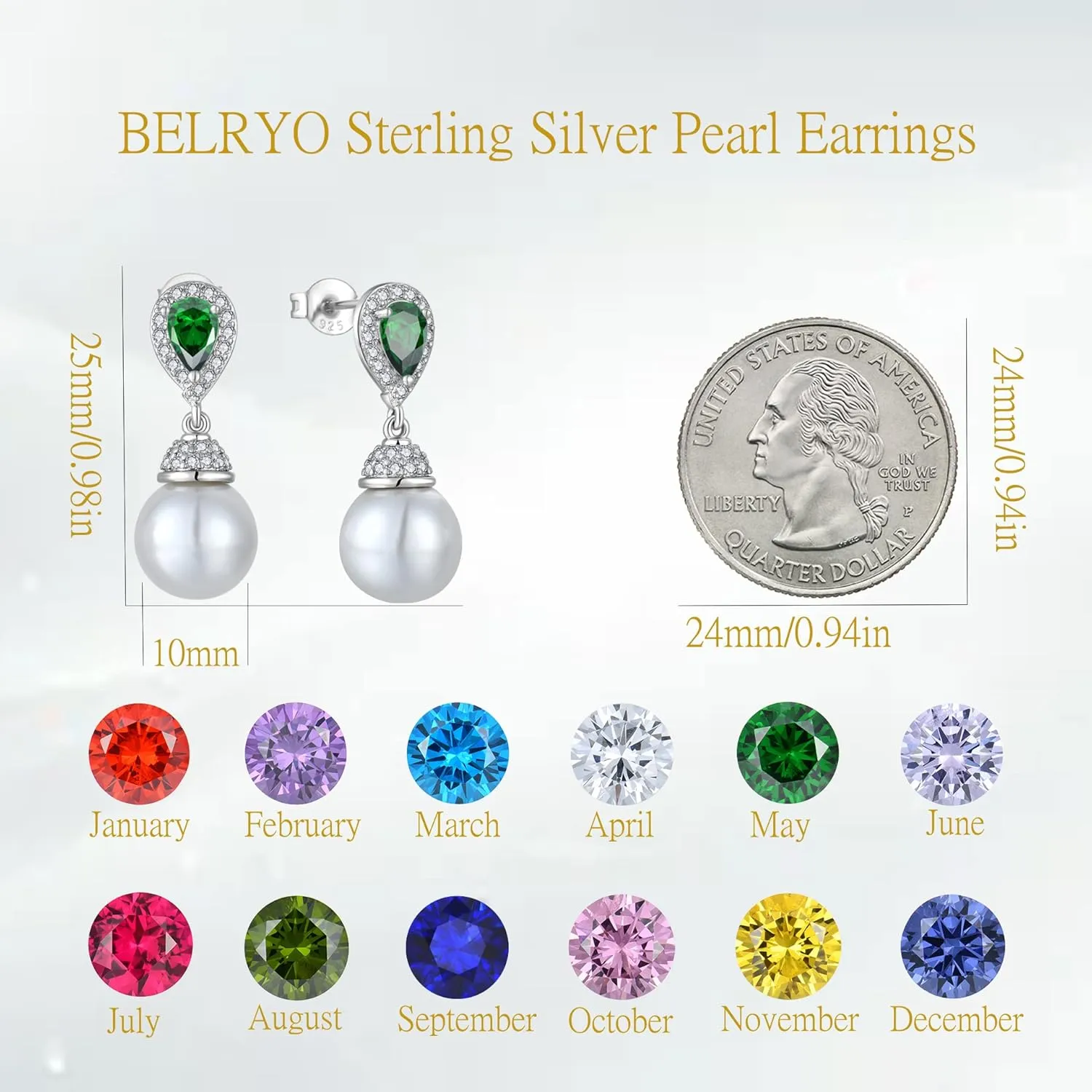 Women's Pearl Wedding Earrings 925 Sterling Silver Mother of Pearl Dangle Earrings with Cubic Zirconia Teardrop Bridal Earrings Jewelry for Women