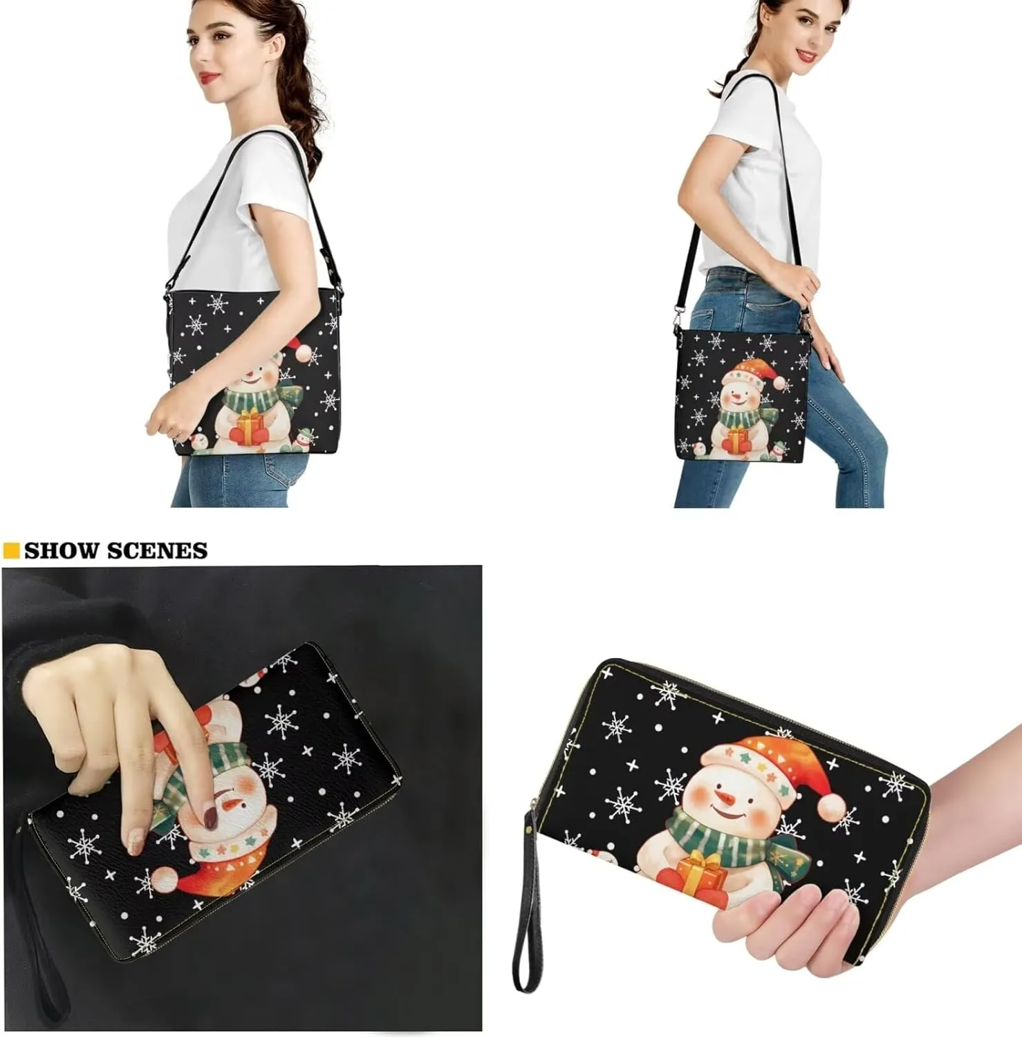 Women's Tote Bags and Wallet 2Pc Set,Teen Girls Large Capacity Top-handle Bag Shoulder Bag for Work