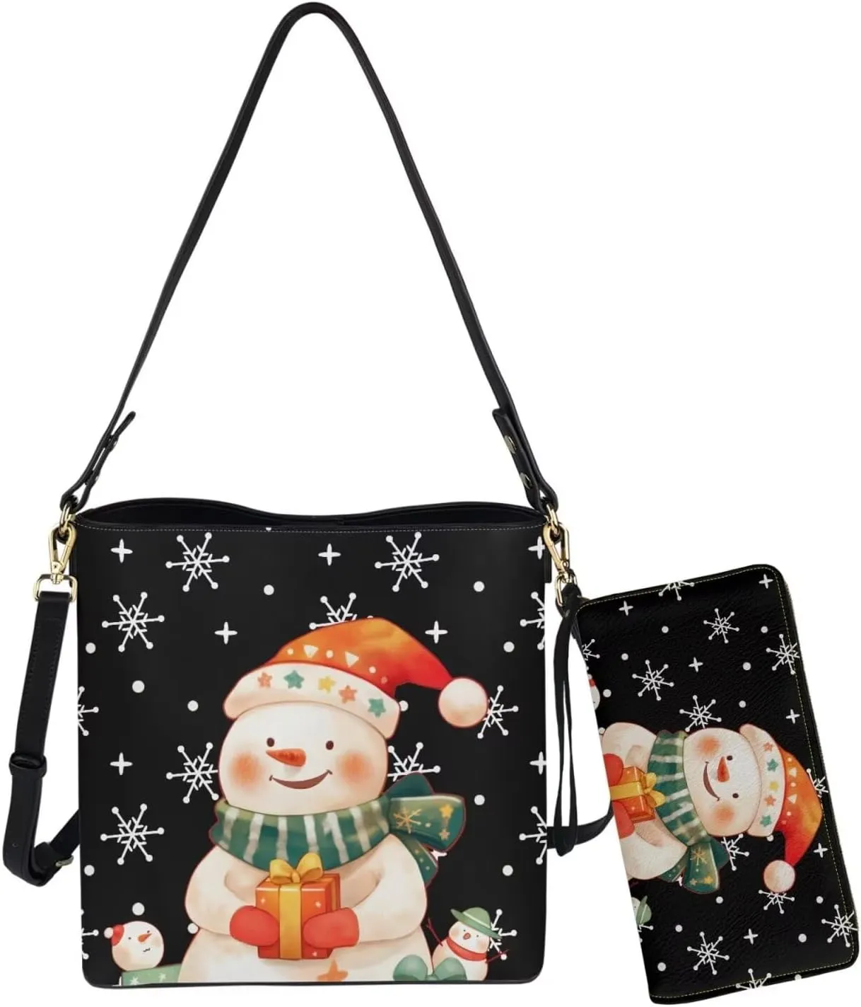 Women's Tote Bags and Wallet 2Pc Set,Teen Girls Large Capacity Top-handle Bag Shoulder Bag for Work