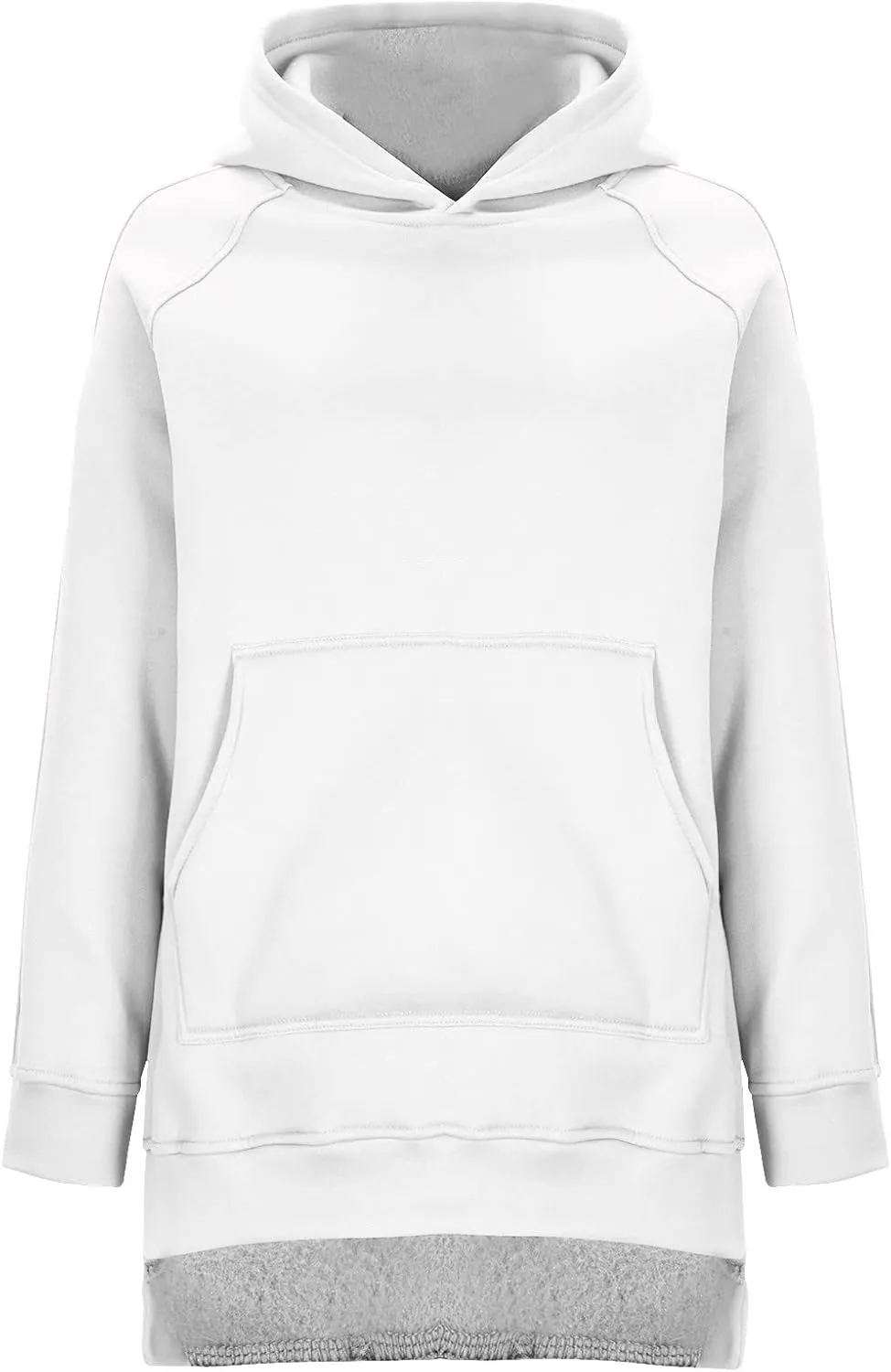Women's Winter Oversized Hoodies Stylish Long Sleeve High Split Hem Pullover Casual High Low Sweatshirt With Pocket
