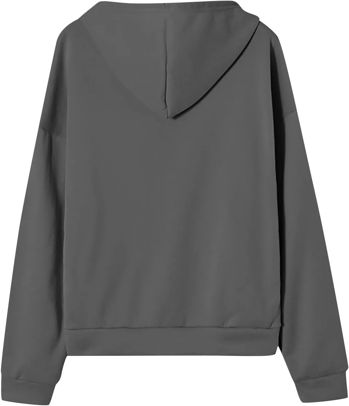 Womens Zip Up Hoodies Solid Color Long Sleeve Sweatshirts Casual Loose Lightweight Jacket with Pockets