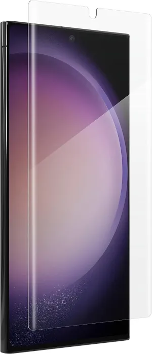 ZAGG InvisibleShield Fusion Curve Screen Protector for Samsung Galaxy S23 Ultra, Made with Hybrid Polymer, Curved for Perfect Fit, HD Clarity, Compatible with Biometric Fingerprint Scanner, Easy to