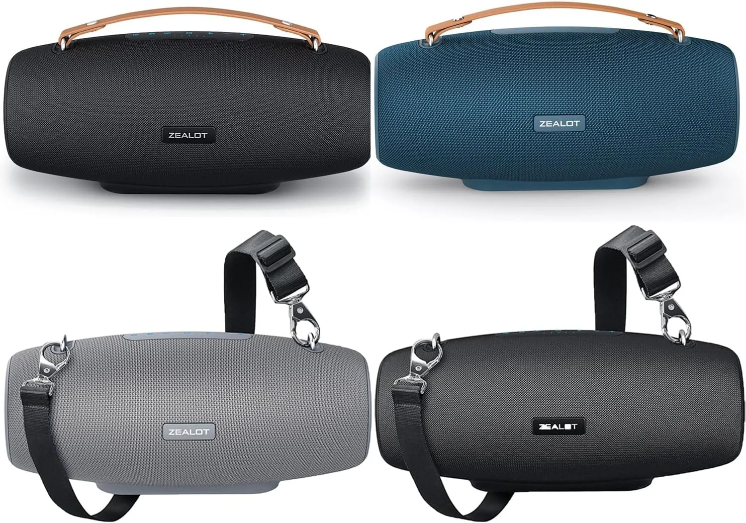 ZEALOT Bluetooth Speakers, 75W Portable Bluetooth Speakers with Subwoofer,Speakers Bluetooth Wireless IPX6 Waterproof,20H Play,Deep Bass,Stereo Loud,EQ,Bluetooth Speaker for Party,Beach,Camping
