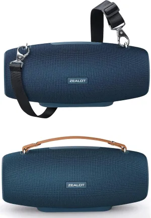 ZEALOT Bluetooth Speakers, 75W Portable Bluetooth Speakers with Subwoofer,Speakers Bluetooth Wireless IPX6 Waterproof,20H Play,Deep Bass,Stereo Loud,EQ,Bluetooth Speaker for Party,Beach,Camping
