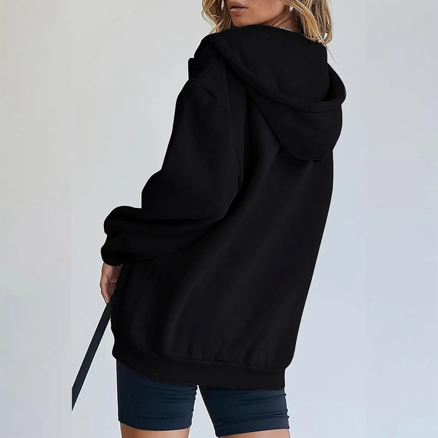 Zip Up Hoodie Women Oversized Y2k Jacket Lightweight Fall Jackets Streetwear Hoodies Long Sleeve Sweatshirts
