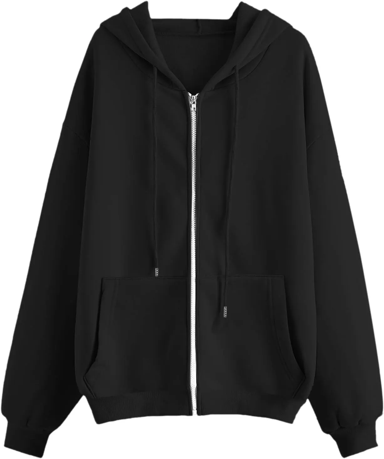 Zip Up Hoodie Women Oversized Y2k Jacket Lightweight Fall Jackets Streetwear Hoodies Long Sleeve Sweatshirts