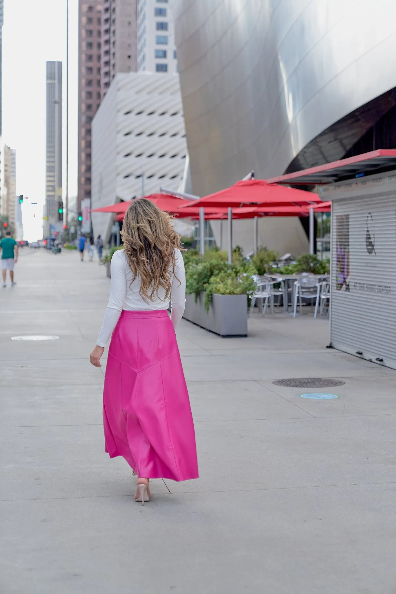 Zippered Leather Skirt